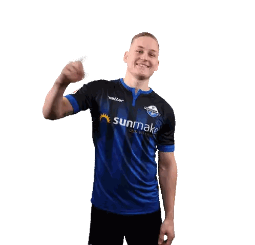 Man in Blue and Black Sunmake Shirt