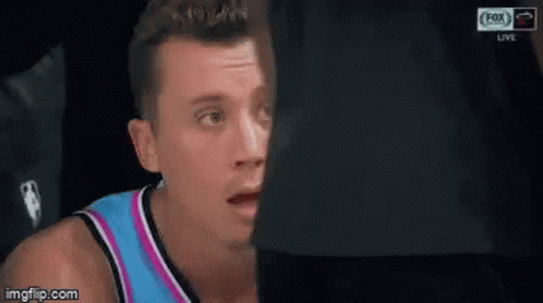 Man In Blue And Pink Jersey Watching Fox Sports GIF