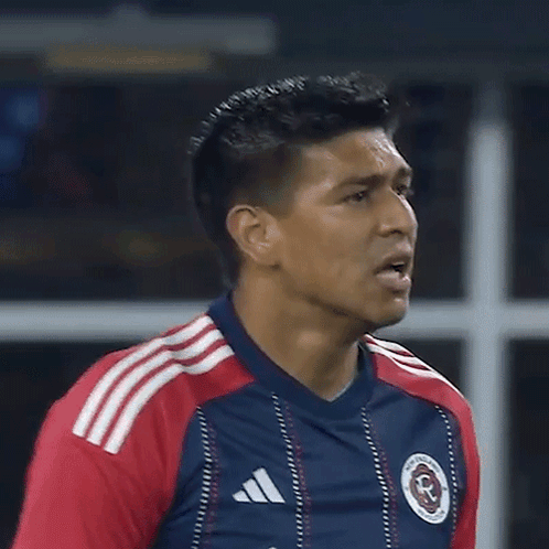 Man In Blue And Red Adidas Jersey GIF