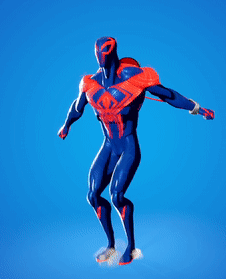 Man In Blue And Red Superhero Costume Flying GIF