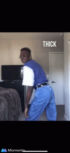 Man in Blue and White Shirt Dancing Thick