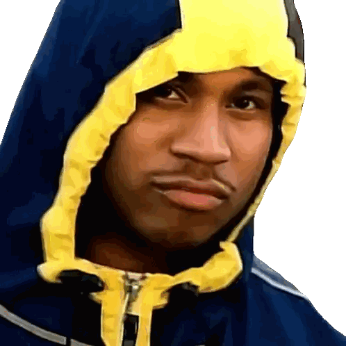 Man in Blue and Yellow Hooded Jacket