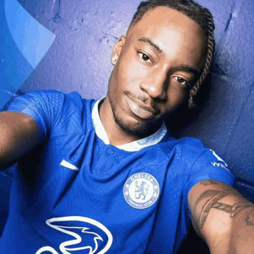 Man in Blue Chelsea Jersey