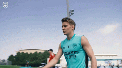 Man In Blue Emirates Fly Better Jersey GIF