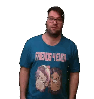Man in Blue Friends 4 Ever T-Shirt