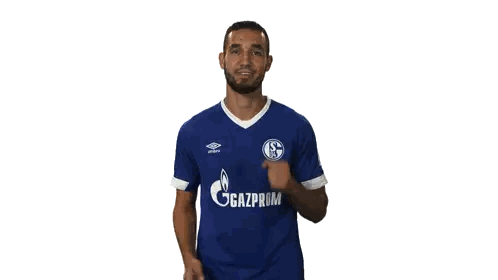 Man in Blue Gazprom Shirt