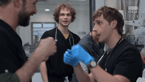 Man in Blue Glove Talks to Another Man HBO Max