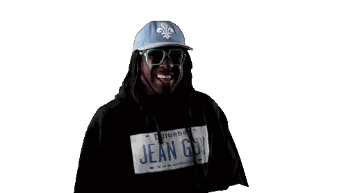 Man in Blue Hat and Glasses with Jean G License Plate