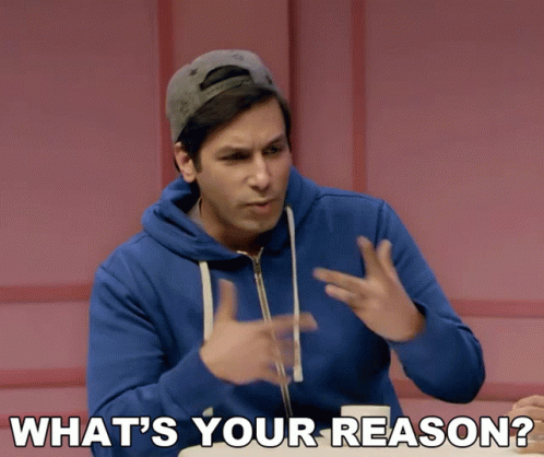 Man In Blue Hoodie And Hat What's Your Reason GIF