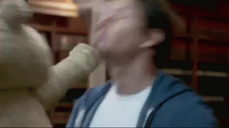 Man In Blue Hoodie Getting Punch GIF