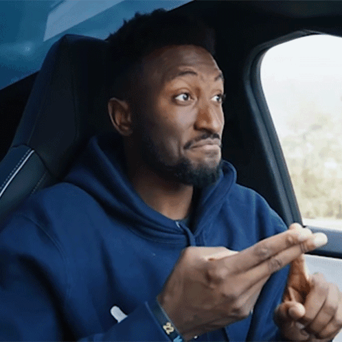 Man in Blue Hoodie Making Funny Face