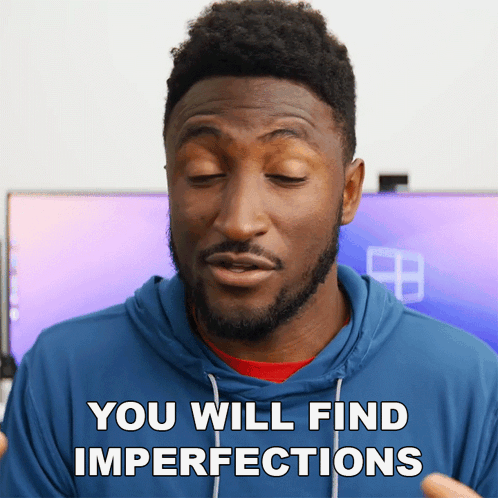 Man in Blue Hoodie Saying Imperfections