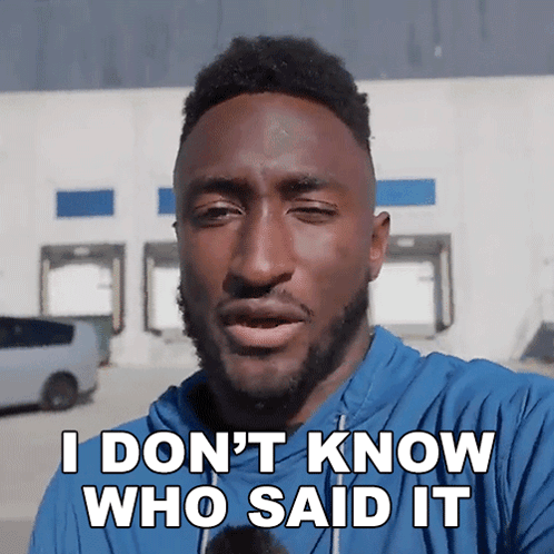 Man In Blue Hoodie Says I Don't Know Who Said It