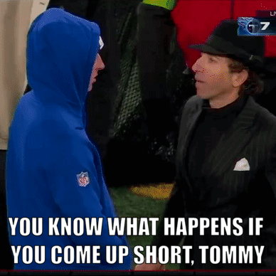 Man In Blue Hoodie Talking To Man In Suit GIF