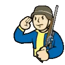 Man in Blue Jacket Holding Gun