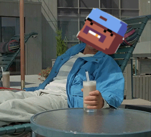 Man in Blue Jacket Holding Milkshake with Straw