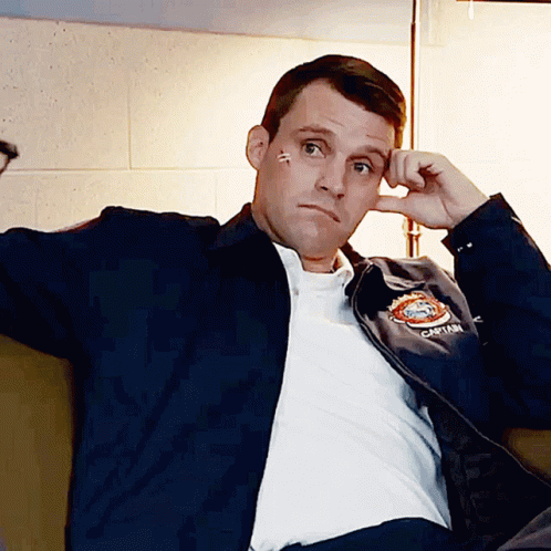 Man In Blue Jacket Saying Captain GIF
