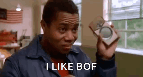 Man in Blue Jacket Saying I Like Bof