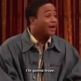 Man In Blue Jacket Saying I'm Gonna Leave GIF