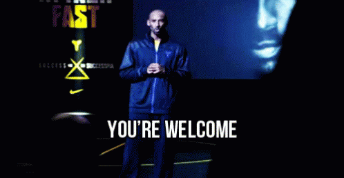 Man In Blue Jacket Saying Youre Welcome GIF