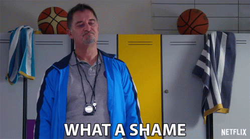 Man in Blue Jacket Says What a Shame