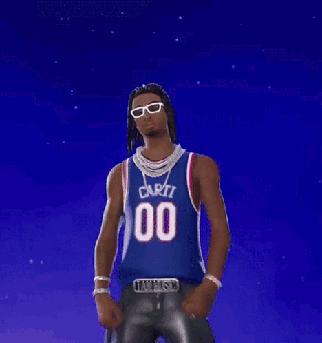 Man In Blue Jersey Number 00 GIF