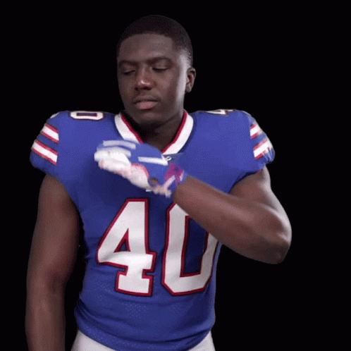 Man in Blue Jersey Number 40