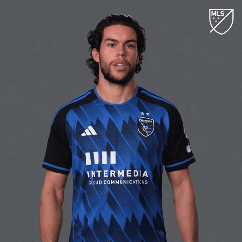 Man in Blue Jersey Saying Lets Go