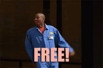 Man in Blue Jumpsuit with Free