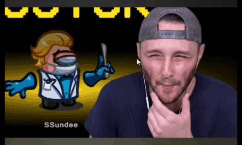 Man In Blue Pants Dancing On Purple With Adult Swim GIF