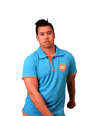 Man in Blue Polo Shirt Saying Cool Blue