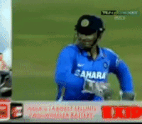 Man In Blue Sahara Jersey With Coca Cola Sign GIF