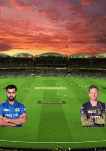 Man In Blue Samsung Shirt Next To Another Man GIF