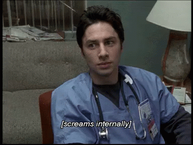 Man in Blue Scrubs Screaming