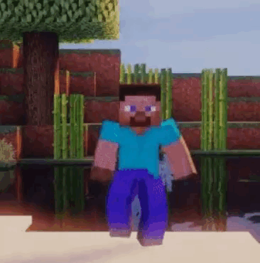 Man in Blue Shirt and Blue Pants Minecraft