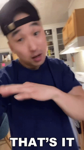 Man In Blue Shirt And Hat Says Thats It GIF