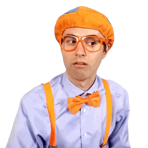Man In Blue Shirt And Orange Suspenders