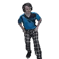 Man in Blue Shirt and Plaid Pants Dancing