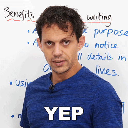 Man In Blue Shirt Benefits GIF