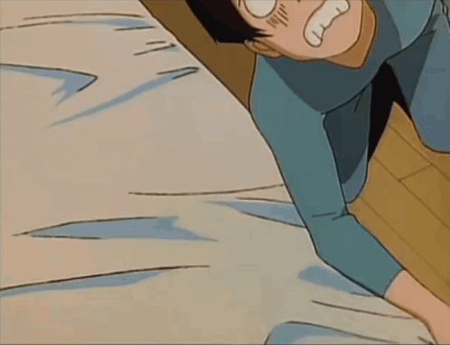 Man in Blue Shirt Crawling