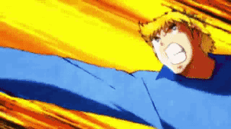 Man in Blue Shirt Flying