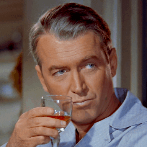 Man in Blue Shirt Holding Wine Glass