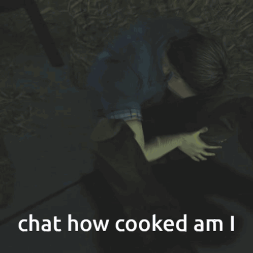 Man in Blue Shirt Laying Down Chat How Cooked Am I