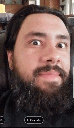 Man In Blue Shirt Making Funny Face GIF