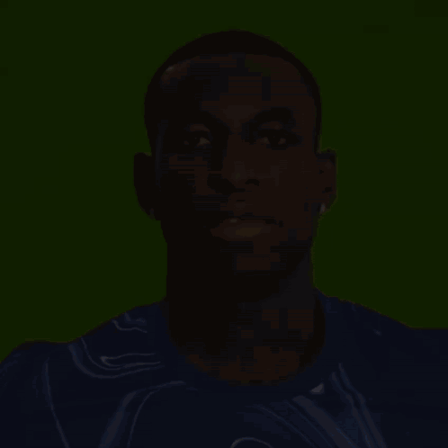 Man In Blue Shirt Making Funny Face With Open Mouth GIF