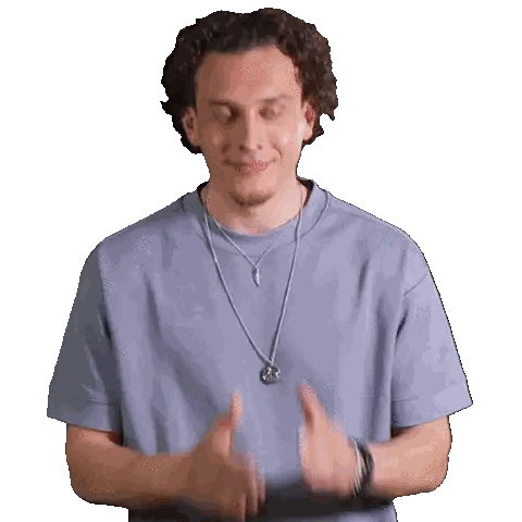 Man in Blue Shirt Making Funny Face