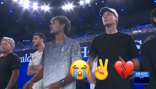 Man in Blue Shirt Playing Tennis NP Paribas Sign
