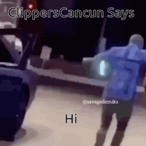Man In Blue Shirt Saying Hi GIF