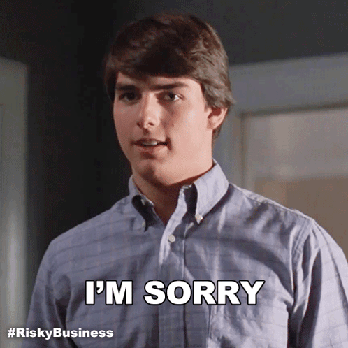 Man In Blue Shirt Saying I'm Sorry GIF