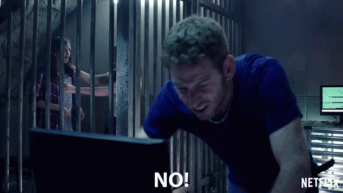Man In Blue Shirt Saying No GIF